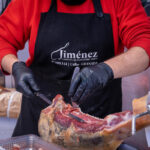 Verse jamon op de markt
