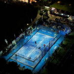 Padel toernooi in de avond