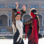 Flamenco danseressen in de stad